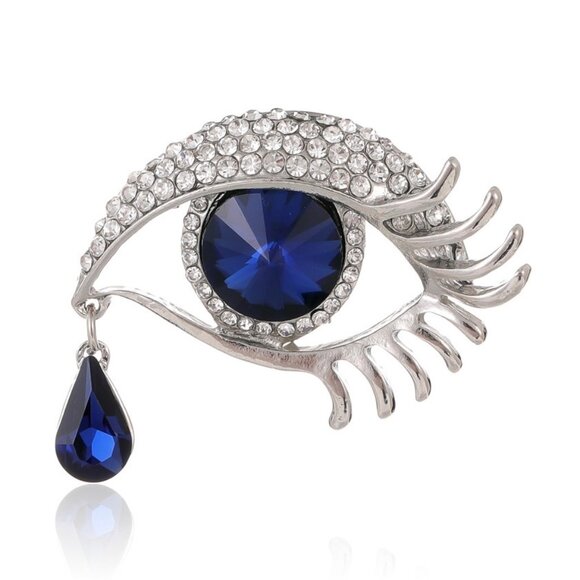 🔥2/$20 Evil Eye Brooch Rhinestone Evil Eye Pin Dali's Eye Pin Dali's Eye Brooch - Picture 6 of 7